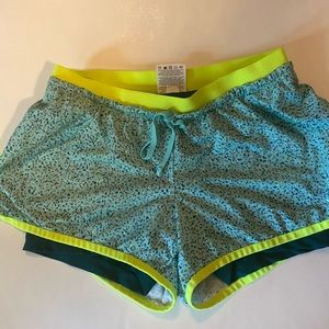 Nike Shorts S Dri-Fit Lined blue aqua dots 2 in 1